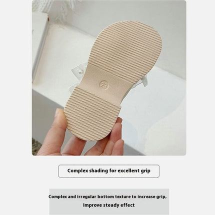 Girls Sandals Open Toe Cute Flower Flats Cross Strappy Summer Faux Leather Sandals
