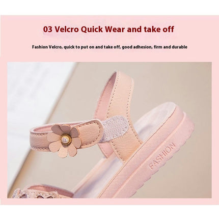Little Girls Kids Summer Faux Leather Sandals for Summer Party