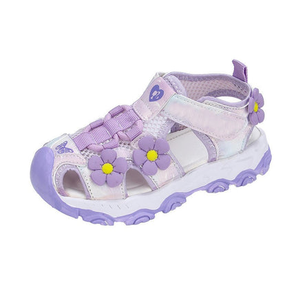 Toddler Girls Sandals Flower Sport Beach Faux Leather Sandals