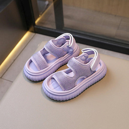 Toddler Girls Athletic Outdoor Summer Sports Faux Leather Sandals