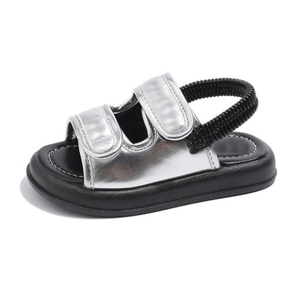 Little Girls Outdoor Casual Open Toe Sport Athletic Beach Faux Leather Sandals