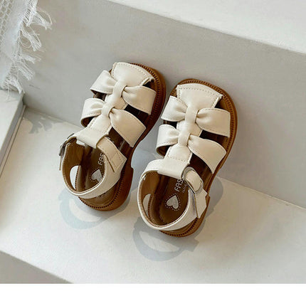 Roman Girls Toddler Beach Sandals Summer Walking Faux Leather Sandals