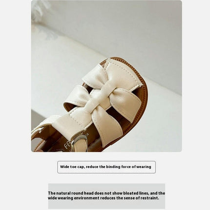 Roman Girls Toddler Beach Sandals Summer Walking Faux Leather Sandals