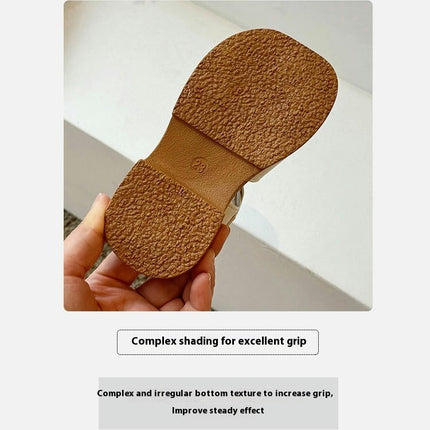 Roman Girls Toddler Beach Sandals Summer Walking Faux Leather Sandals