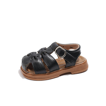 Roman Girls Toddler Beach Sandals Summer Walking Faux Leather Sandals