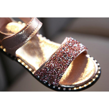 Toddler Girls Sandals Cute Rabbit Ears Open Toe Soft Soled Faux Leather Sandals