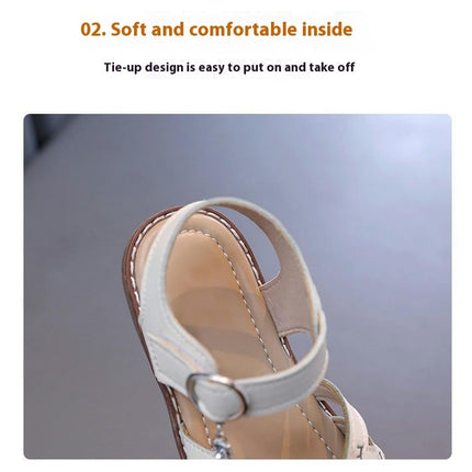 Little Girls Cute Sandals Closed Toe Summer Faux Leather Sandals
