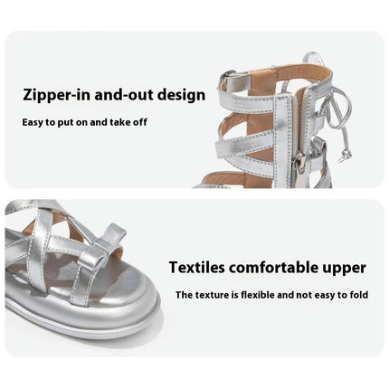 Little Girls Summer Fashion Roman Sandals Faux Leather Sandal