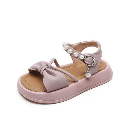 Toddler Girls Sandals Summer Shoes Flat Faux Leather Sandals