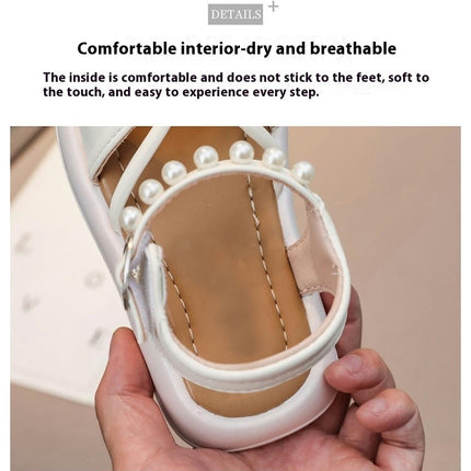 Toddler Girls Sandals Summer Shoes Flat Faux Leather Sandals