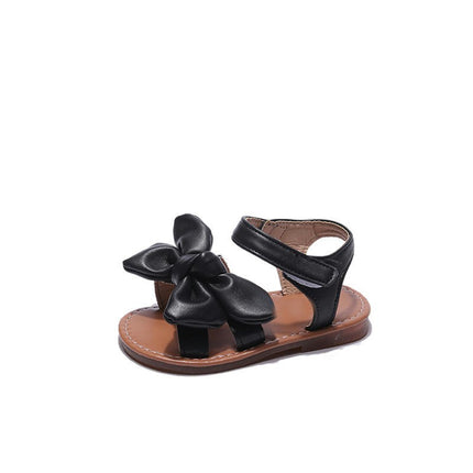 Toddler Sandals Summer Bow Girls Princess Faux Leather Sandals