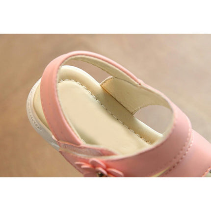 Toddler Cross Girls Sandals Non Slip Flower Faux Leather Sandals