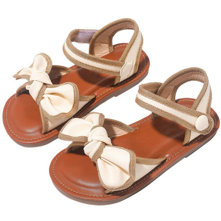 Flower Girls Party Faux Leather Sandals Girl Summer Outdoor Shoes
