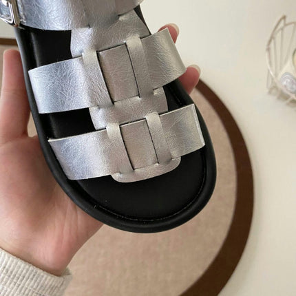 Faux Leather Sandals for Toddler Girls Casual Roman Beach Sandals
