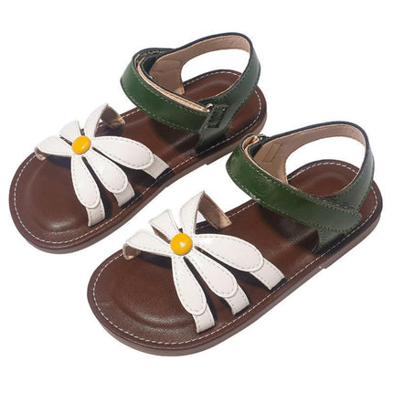 Toddler Girls Sandals Open Toe Princess Faux Leather Sandals for Summer Party