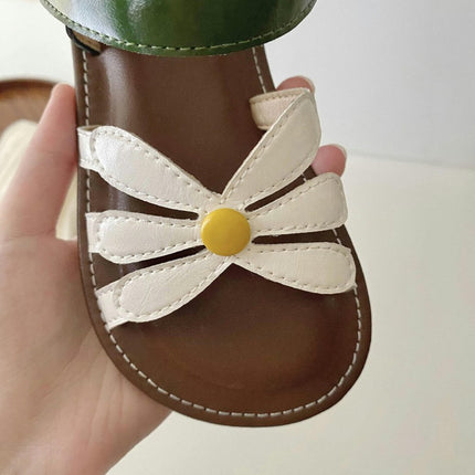 Toddler Girls Sandals Open Toe Princess Faux Leather Sandals for Summer Party
