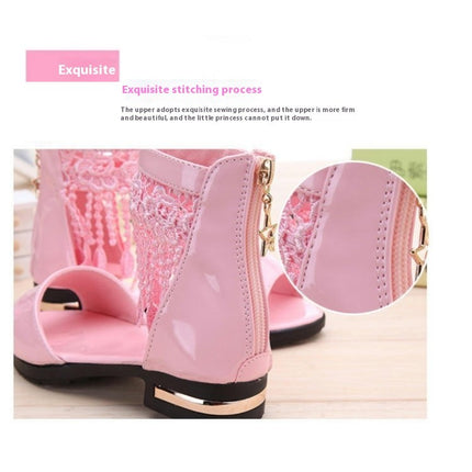 Little Girls Sandals Summer Tassel Faux Leather Roman Sandals