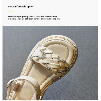 Toddler Girls Sandals Summer School Party Faux Leather Sandals