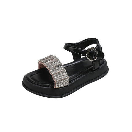 Toddler Girls Sandals Summer Fashion Open Toe Faux Leather Sandals
