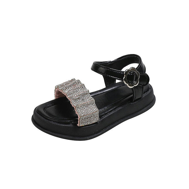 Toddler Girls Sandals Summer Fashion Open Toe Faux Leather Sandals
