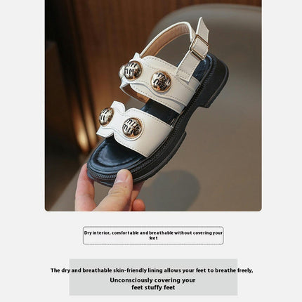 Summer Toddler Girls Fashion Sandals Casual Roman Beach Faux Leather Sandals