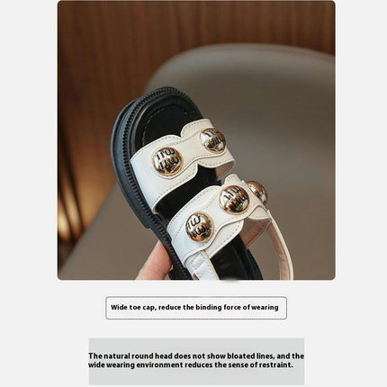 Summer Toddler Girls Fashion Sandals Casual Roman Beach Faux Leather Sandals