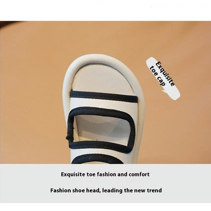 Little Girls Open Toe Comfy Beach Faux Leather Casual Sport Sandal