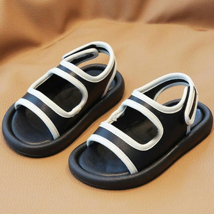 Little Girls Open Toe Comfy Beach Faux Leather Casual Sport Sandal