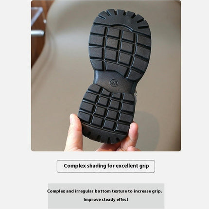 Kids Summer Hollow Toe Faux Leather Sandals Soft Sole Beach Shoes