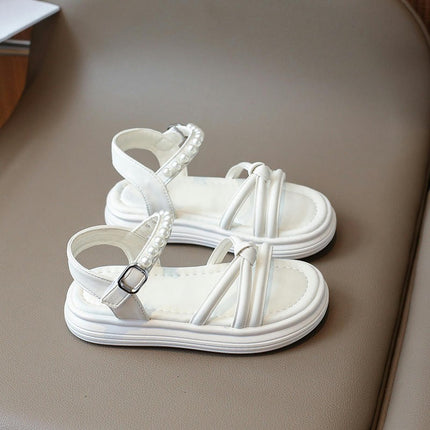 Children Girls Sandals Thick Summer Fashionable Pearl Sandals