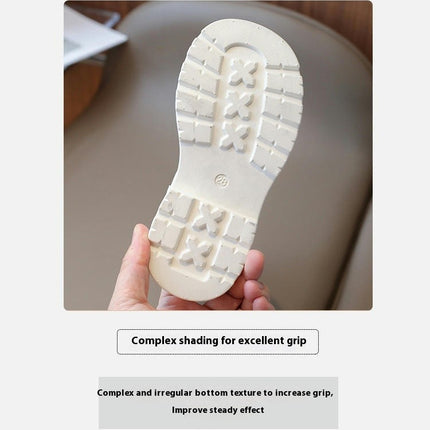 Girls Faux Leather Sandals with Buckles Open Toe Summer Princess Shoes