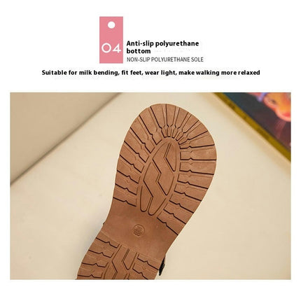 Faux Leather Sandals for Toddler Girls Summer Roman Beach Sandals
