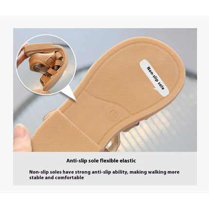 Kid Girls Faux Leather Sandals Summer Outdoor Hollow Heart Sandals