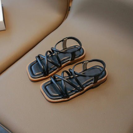 Toddler Flower Girl Sandals Girl Summer Wedding Party Faux Leather Sandals