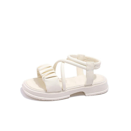 Summer Girls Leather Sandals Flower Girls Princess Dress Sandals