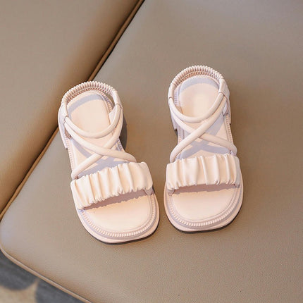 Summer Girls Leather Sandals Flower Girls Princess Dress Sandals