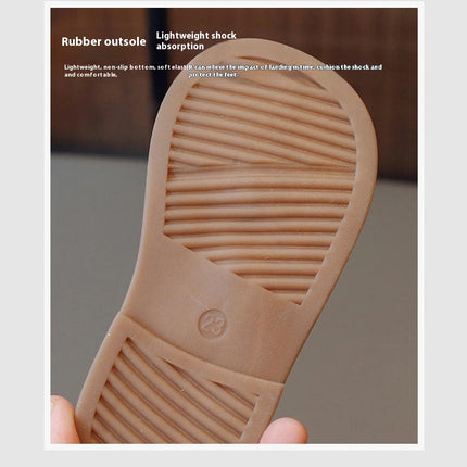 Girls Soft Sandals Summer Non Slip Sole Outdoor Faux Leather Shoes
