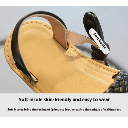 Toddler Girls Sandals Flower Girls Party Summer Outdoor Faux Leather Shoes