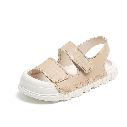 Toddler Little Girls Open Toe Flat Dress Sandals Summer Faux Leather Sandals