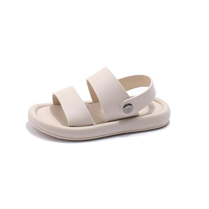 Girls Kids Non-Slip Sandals Summer Lightweight Faux Leather Sandals