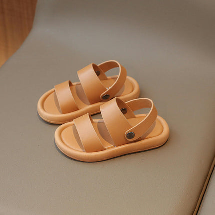 Girls Kids Non-Slip Sandals Summer Lightweight Faux Leather Sandals