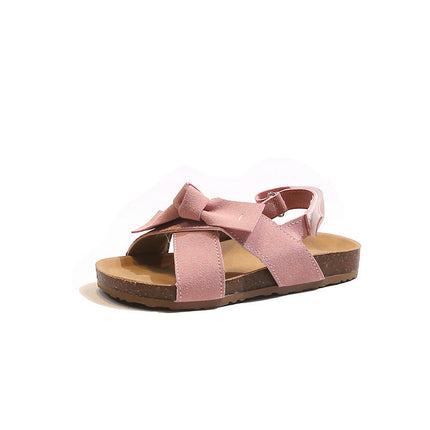 Toddler Sandals Flower Girls Party Summer Faux Leather Outdoor Shoes