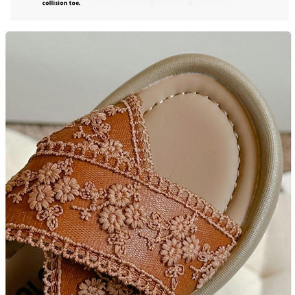Toddler Sandals Summer Flower Girls Party Faux Leather Sandals