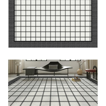 Modern Black and White Carpets Living Room Rug Large Floor Rugs Washable Indoor Floor Carpet 1