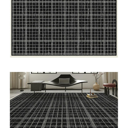 Modern Black and White Carpets Living Room Rug Large Floor Rugs Washable Indoor Floor Carpet 1