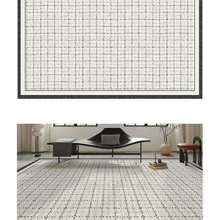 Modern Black and White Carpets Living Room Rug Large Floor Rugs Washable Indoor Floor Carpet