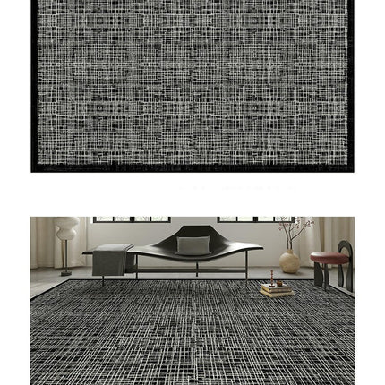 Modern Black and White Carpets Living Room Rug Large Floor Rugs Washable Indoor Floor Carpet 1