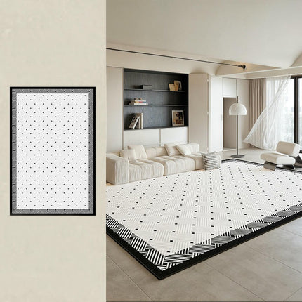 Black and White Carpets Geometric Living Room Rug Large Floor Rugs Indoor Floor Carpet