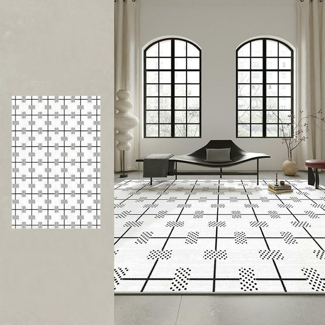Black and White Carpets Geometric Living Room Rug Large Floor Rugs Indoor Floor Carpet
