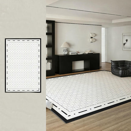 Black and White Carpets Geometric Living Room Rug Large Floor Rugs Indoor Floor Carpet
